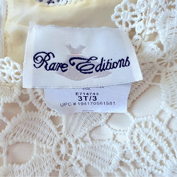 Rare Editions toddler girl Crochet Lace yellow Dress, 3T - Picture 4 of 4